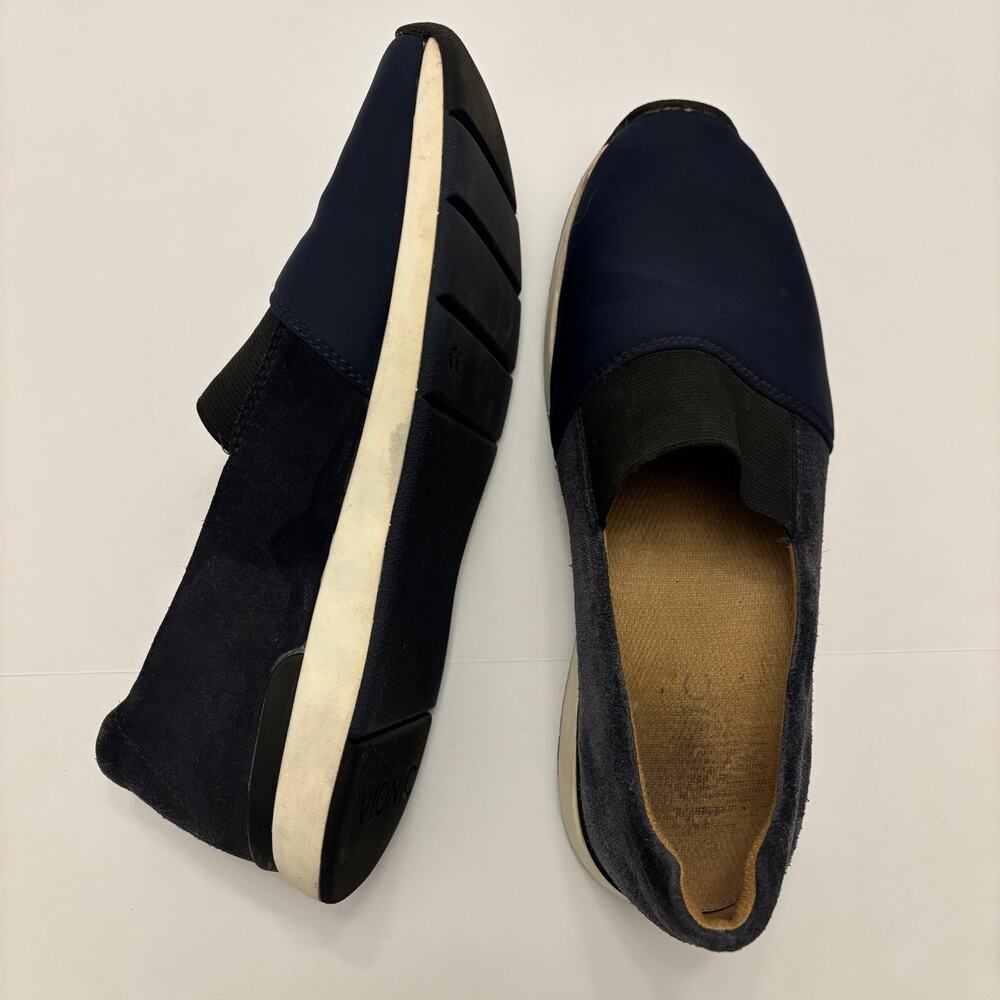 Vionic Cameo Womens 6.5 Navy Suede Slip On Comfort Shoes 10010028